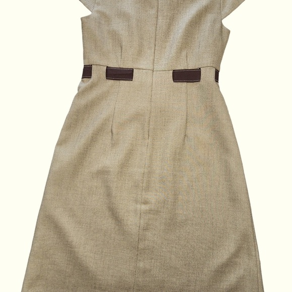 Studio I, A-line dress with capped sleeves and tie at the waist - Picture 2 of 6